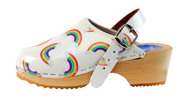 rainbow clogs