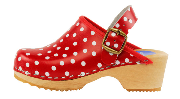 Cape Clogs - Children/Toddlers - Red Polka